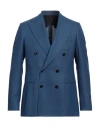 Mp Massimo Piombo Man Blazer Pastel Blue Size 38 Virgin Wool