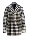 Mp Massimo Piombo Man Coat Ivory Size 40 Virgin Wool In Black