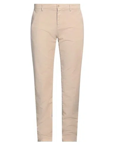 MP MASSIMO PIOMBO MP MASSIMO PIOMBO MAN PANTS BEIGE SIZE 30 COTTON, ELASTANE