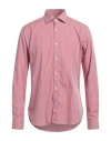 Mp Massimo Piombo Man Shirt Red Size 15 ¾ Cotton In Red