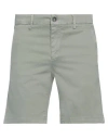 Mp Massimo Piombo Man Shorts & Bermuda Shorts Sage Green Size 38 Cotton, Elastane In Sage Green