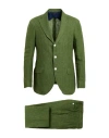 Mp Massimo Piombo Man Suit Green Size 38 Linen In Green