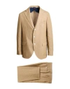 Mp Massimo Piombo Man Suit Sand Size 44 Linen In Beige