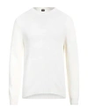 Mp Massimo Piombo Man Sweater Ivory Size 40 Merino Wool In White