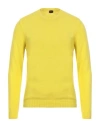 Mp Massimo Piombo Man Sweater Yellow Size 38 Merino Wool