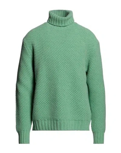 Mp Massimo Piombo Man Turtleneck Light Green Size 38 Lambswool