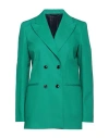 Mp Massimo Piombo Woman Suit Jacket Emerald Green Size S Cotton