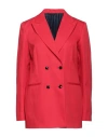 Mp Massimo Piombo Woman Suit Jacket Red Size M Cotton