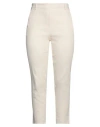 Mp Massimo Piombo Woman Pants Cream Size 10 Cotton, Polyester, Elastane In White