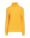 Mp Massimo Piombo Woman Turtleneck Yellow Size 1 Lambswool In Yellow