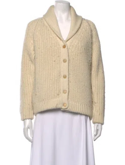 Pre-owned M.patmos Baby Alpaca Open Front Sweater In Neutrals