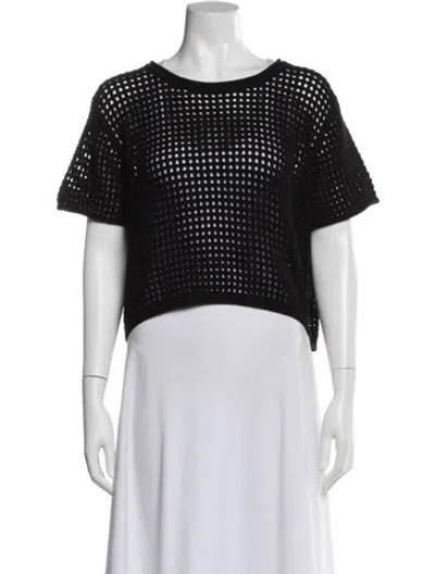 Pre-owned M.patmos Bateau Neckline Sweater In Black