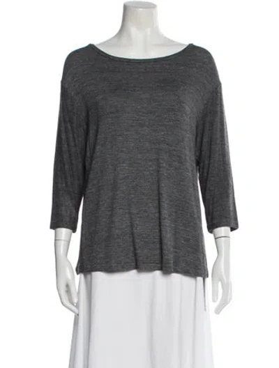 Pre-owned M.patmos Bateau Neckline Sweater In Gray