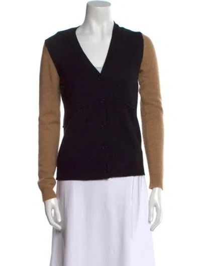 Pre-owned M.patmos Cashmere Colorblock Pattern Sweater In Black