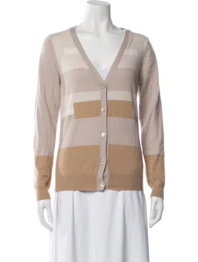 Pre-owned M.patmos Cashmere Colorblock Pattern Sweater In Neutral