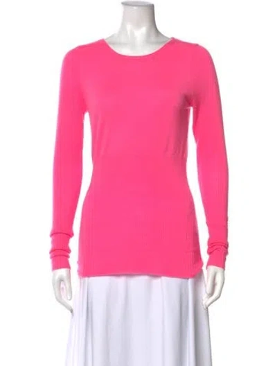Pre-owned M.patmos Cashmere Crew Neck Sweater In Pink