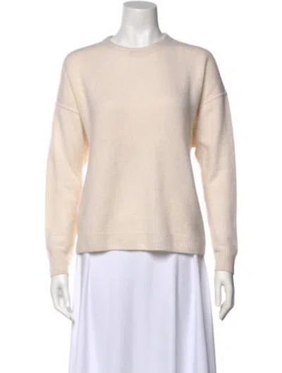 Pre-owned M.patmos Cashmere Crew Neck Sweater In White