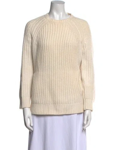 Pre-owned M.patmos Cashmere Mock Neck Sweater In Neutral
