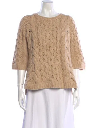 Pre-owned M.patmos Cashmere Scoop Neck Sweater In Neutral