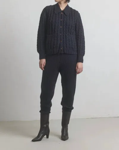 M.patmos Kingston Ribbed Joggers In Coal In Multi