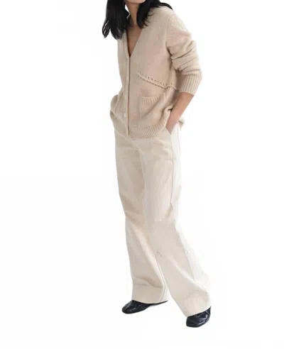 M.patmos Leto V Neck Wool Cardigan In Wheat In Neutral