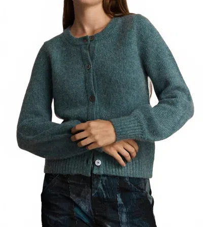 M.patmos Lydia Crewneck Cardigan In Mineral In Gray