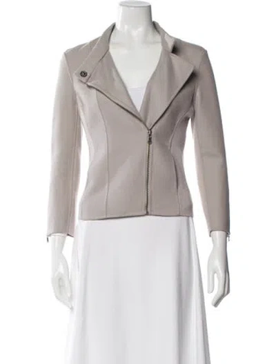 Pre-owned M.patmos Merino Wool Biker Jacket In Pink