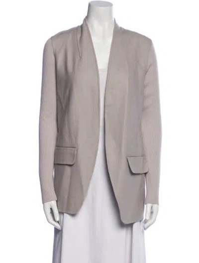 Pre-owned M.patmos Merino Wool Blazer In Gray