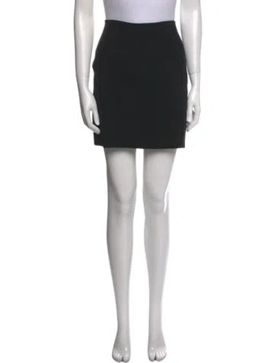 Pre-owned M.patmos Merino Wool Mini Skirt In Black