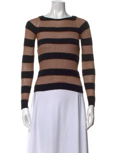Pre-owned M.patmos Merino Wool Striped Sweater In Multicolor