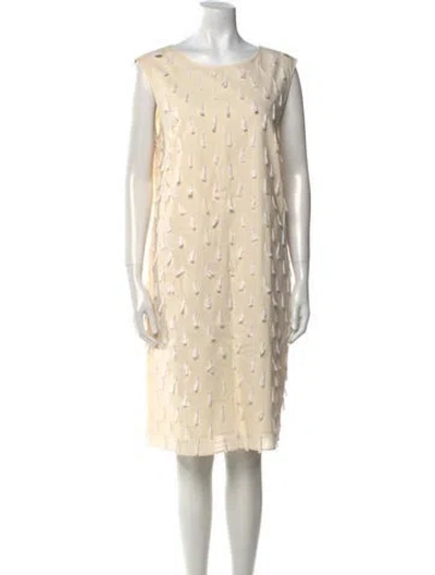 Pre-owned M.patmos Printed Knee-length Dress In Neutral