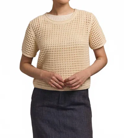 M.patmos Riis Mesh Tee In Ivory In Brown