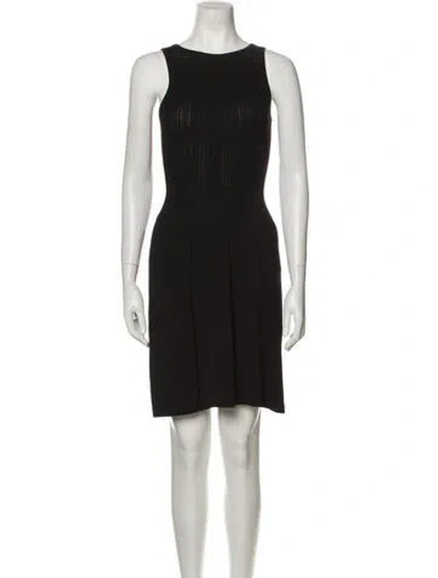 Pre-owned M.patmos Scoop Neck Knee-length Dress In Black