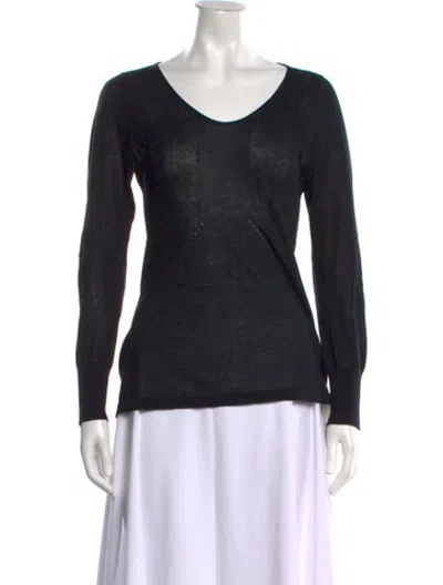 Pre-owned M.patmos Scoop Neck Sweater In Black
