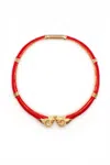 M.patmos Women's Vintage Donald Stannard Rams Head Choker In Red In Red