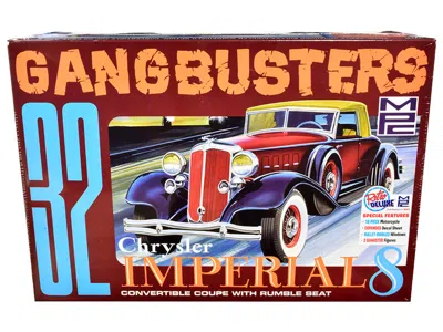Mpc Skill 2 Model Kit 1932 Chrysler Imperial Eight With Police Motorcycle And 2 Gangster Figurines "gang In Multi