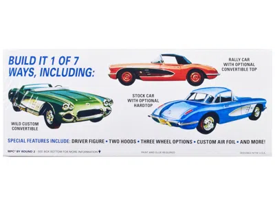 Mpc Skill 2 Model Kit 1960 Chevrolet Corvette 7-in-1 Kit 1/25 Scale Model By