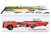 Mpc Skill 2 Model Kit 1968 Dodge Coronet R/t Convertible With Haul-away Trailer 1/25 Scale Model By
