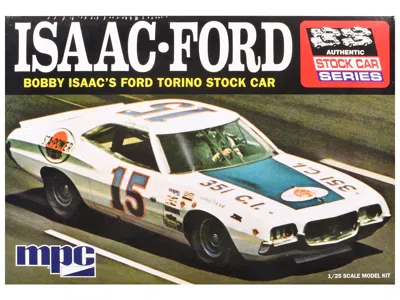 Mpc Skill 2 Model Kit 1972 Ford Torino Stock Car "bobby Isaac" 1/25 Scale Model By