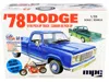 Mpc Skill 2 Model Kit 35.15dodge D100 Pickup Truck With Mini Bike 1/25 Scale Model By
