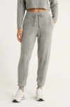 Mpg Cable Knit Joggers In Gray
