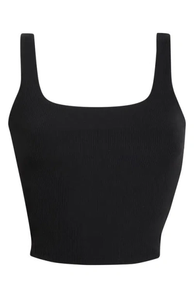 Mpg Crop Rib Tank Top In Black
