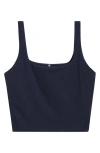 Mpg Crop Rib Tank Top In Blue