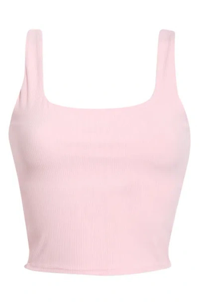 Mpg Crop Rib Tank Top In Pink