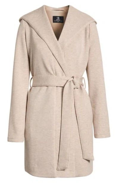 Mpg Dreamweave Hooded Wrap Cardigan In Neutral