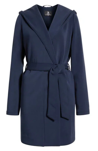 Mpg Dreamweave Hooded Wrap Cardigan In Blue