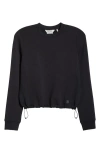 Mpg Dreamweave Recycled Polyester Blend Crop Sweatshirt In Black
