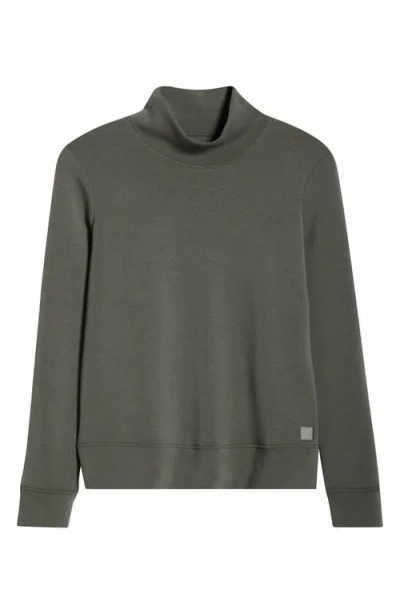 Mpg Dreamweave Recycled Polyester Blend Mock Neck Sweatshirt In Green