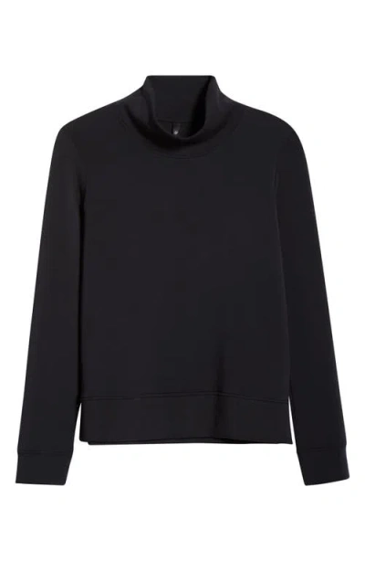 Mpg Dreamweave Recycled Polyester Blend Mock Neck Sweatshirt In Black