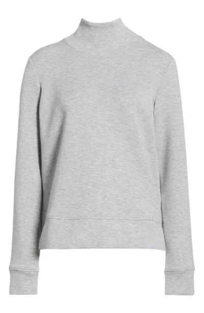 Mpg Dreamweave Recycled Polyester Blend Mock Neck Sweatshirt In Gray